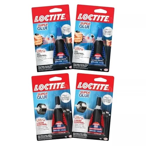 Loctite Super Glue Control Gel & Ultra Liquid 4-Pack | Instant Adhesive for Wood, Metal, Crafts, Repair thumbnail 1