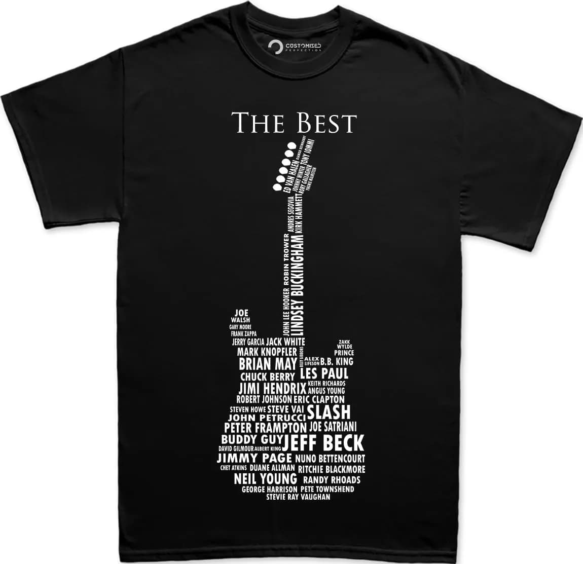 Customised Perfection Guitar Legends 1959 American Standard Stratocaster T-Shirt | Classic Rock & Blues Tribute (70-120 chars)