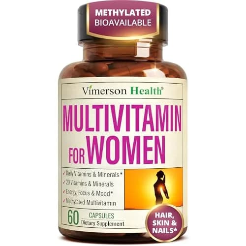 Vimerson Health Women's Multivitamin 60 Capsules | Methylated B Vitamins, Chelated Minerals, Bioavailable D3 for Focus & Energy thumbnail 1