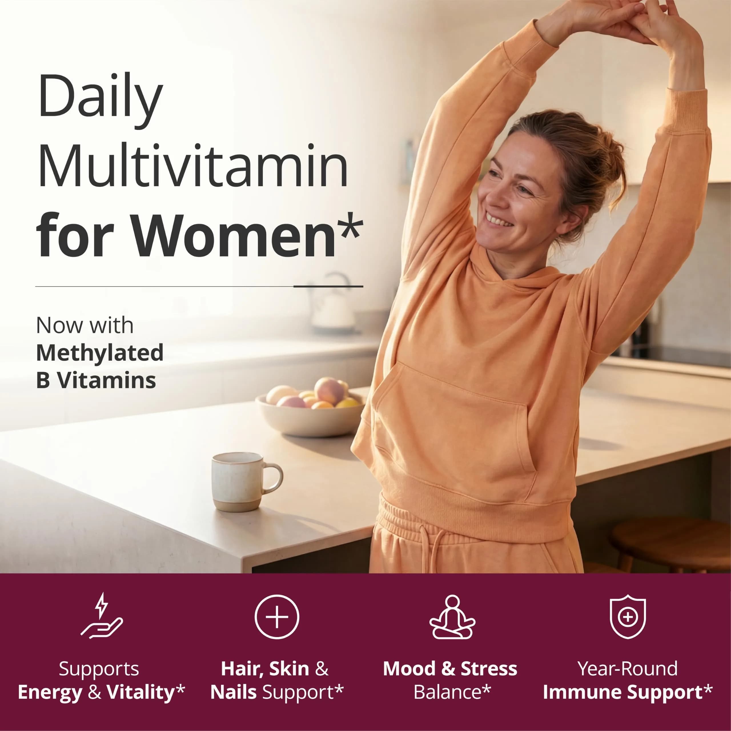Vimerson Health Women's Multivitamin 60 Capsules | Methylated B Vitamins, Chelated Minerals, Bioavailable D3 for Focus & Energy - view 4