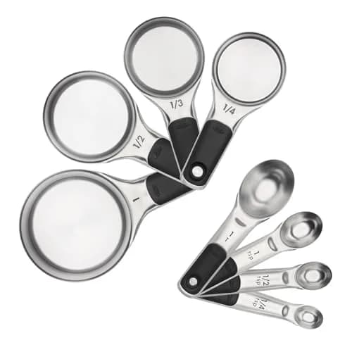 OXO Good Grips 8 Piece Stainless Steel Measuring Cups and Spoons Set | Magnetic Handles, Etched Markings, Dishwasher Safe thumbnail 1