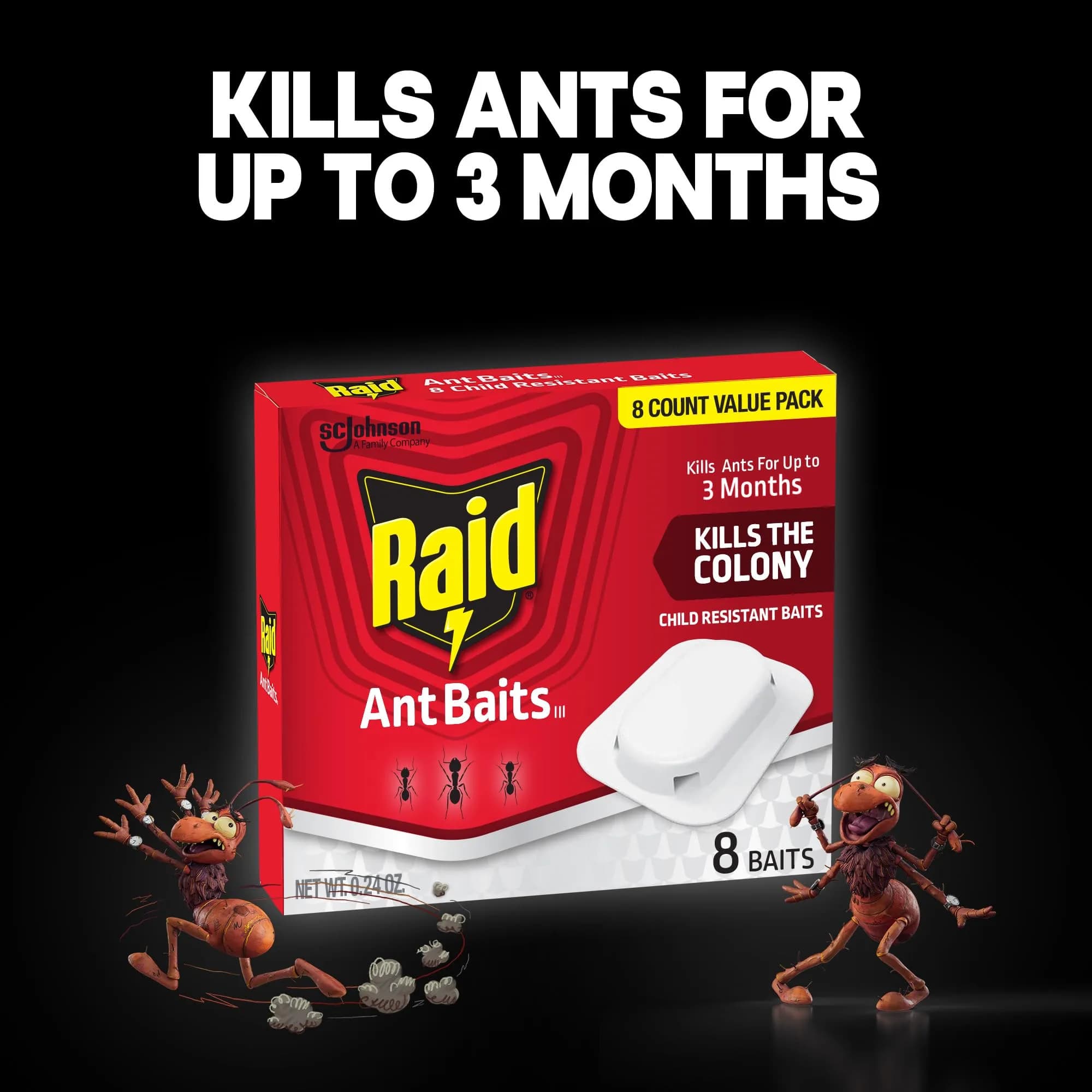 Raid Ant Killer Baits, Child Resistant, 8 Count | Kills Ants Where They Hide - view 6