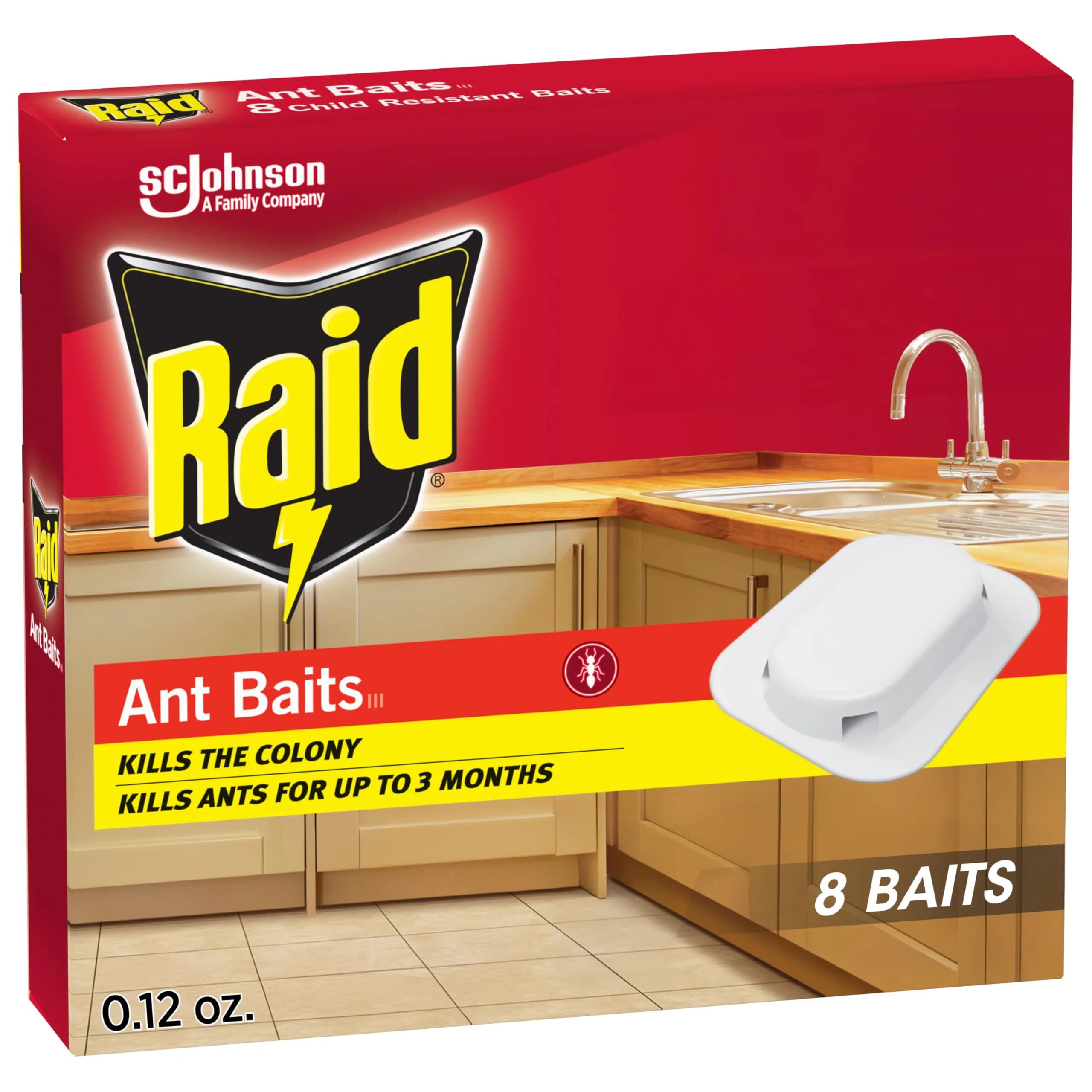 Raid Ant Killer Baits, Child Resistant, 8 Count | Kills Ants Where They Hide - main product image