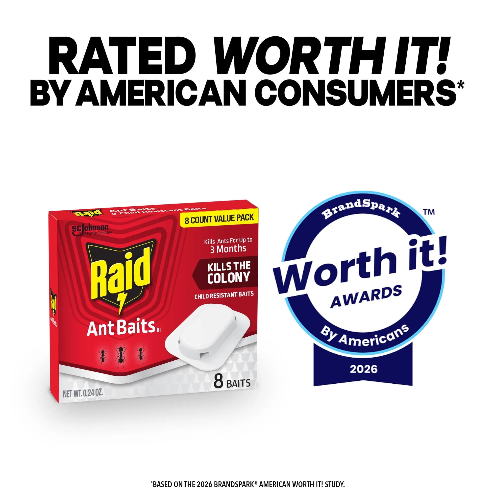 Raid Ant Killer Baits, Child Resistant, 8 Count | Kills Ants Where They Hide - view 8