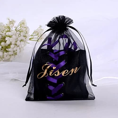 JISEN Womens Full Length Fingerless Lace Up Arm Warmer Satin Gloves Purple | Corset Style Punkie Goth Fashion thumbnail 3