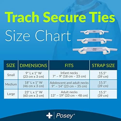 Posey 8196M Trach Tube Secure Tie, Medium Size, Pack of 12 | Secure Fit for Tracheostomy Care thumbnail 4