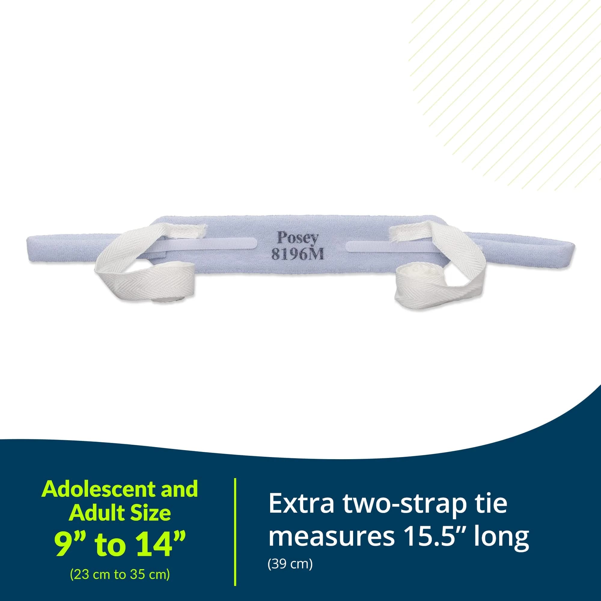 Posey 8196M Trach Tube Secure Tie, Medium Size, Pack of 12 | Secure Fit for Tracheostomy Care - view 3