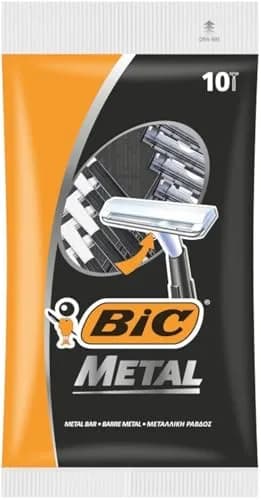 Bic Metal Quality Disposable Men's Shaving Razors, Single Blade, 10-Count | TSA Approved for Carry-On Travel thumbnail 1