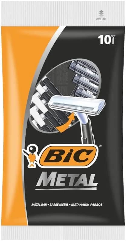 Bic Metal Quality Disposable Men's Shaving Razors, Single Blade, 10-Count | TSA Approved for Carry-On Travel thumbnail 2