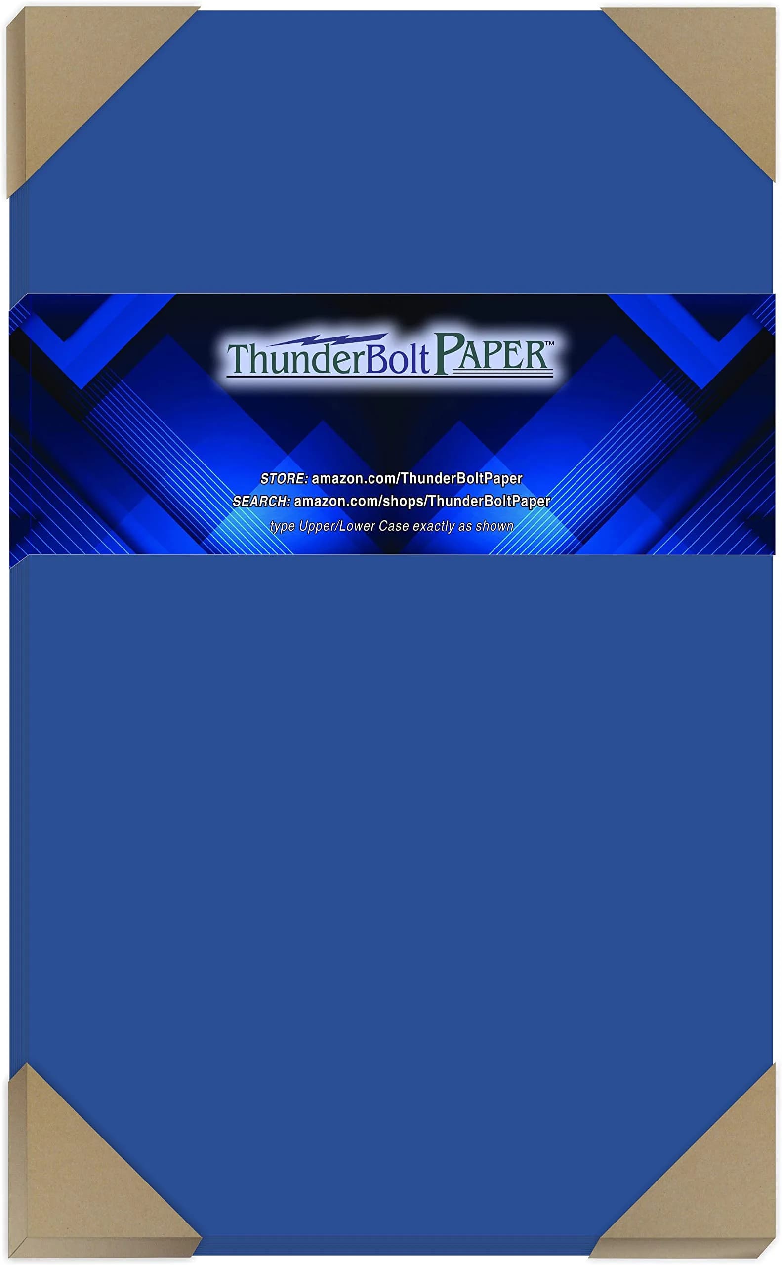 ThunderBolt Paper 50 Royal Blue 65# Cardstock 8.5" X 14" | Bright, Smooth, Recycled — 8.5x14 – 50 Sheets