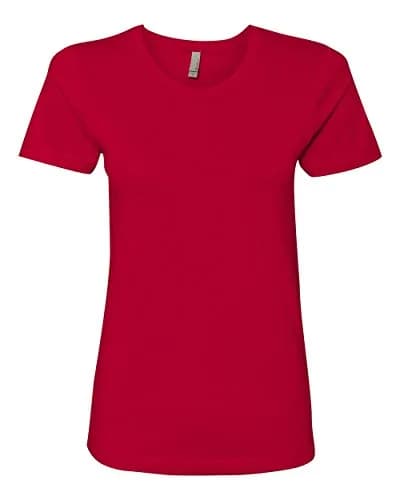 The Next Level Women's Tear Away Label T-Shirt 3XL | Regular Fit, 100% Cotton, Red thumbnail 1