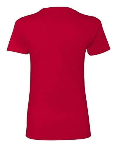 The Next Level Women's Tear Away Label T-Shirt 3XL | Regular Fit, 100% Cotton, Red thumbnail 2