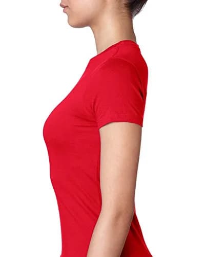 The Next Level Women's Tear Away Label T-Shirt 3XL | Regular Fit, 100% Cotton, Red thumbnail 3