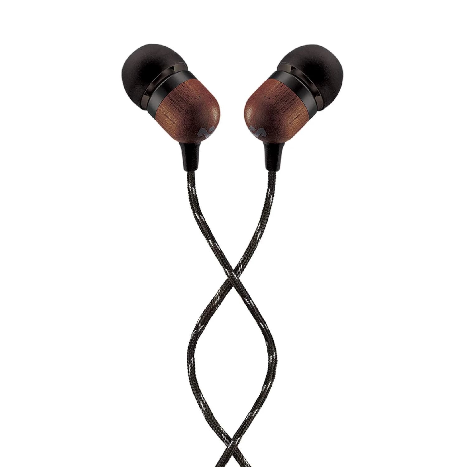 House of Marley Smile Jamaica Wired Earbuds with Mic, Noise-Isolating In-Ear Headphones, 9mm Dynamic Drivers, 3.5mm Jack Sustainable (Signature Black) - main product image