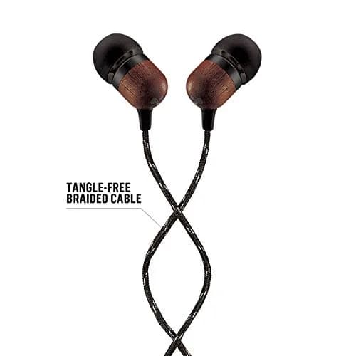 House of Marley Smile Jamaica Wired Earbuds with Mic, Noise-Isolating In-Ear Headphones, 9mm Dynamic Drivers, 3.5mm Jack Sustainable (Signature Black) thumbnail 3