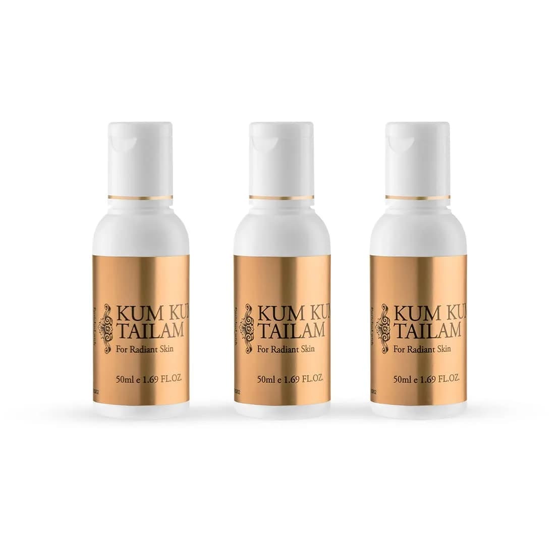 Trichup Kum Kumadi Tailam Oil for Blemishes & Scars 50 Ml Pack of 3 | Supports Skin Radiance & Scar Reduction — 1.69 Fl Oz