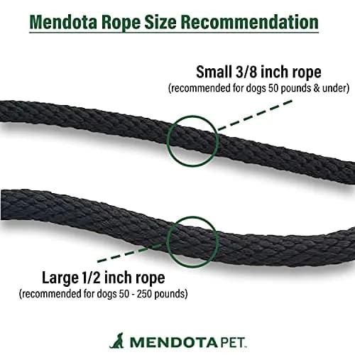 Mendota Pet Slip Leash - Dog Lead & Collar Combo - Made in The USA - Black Ice Red, 3/8 in x 6 ft | Ideal for Small/Medium Breeds thumbnail 4