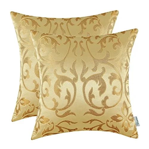 CaliTime Decorative Couch Throw Pillow Covers 18 x 18 Inches | Vintage Floral Solid Color with Hidden Zipper (70-120 chars) thumbnail 1