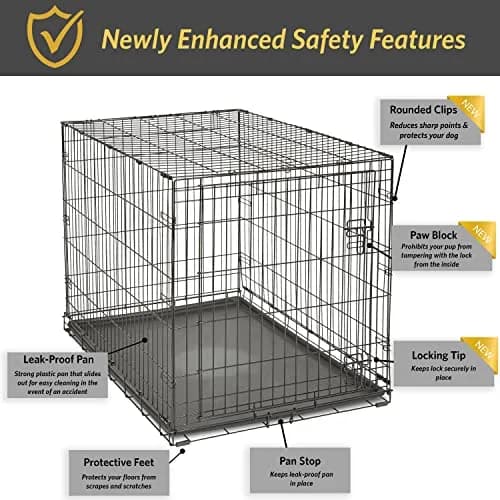 New World 48-Inch Single Door Dog Crate XL Breeds 90-110 lbs | Secure, Durable & Foldable thumbnail 4