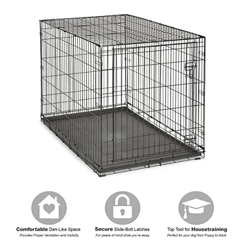 New World 48-Inch Single Door Dog Crate XL Breeds 90-110 lbs | Secure, Durable & Foldable thumbnail 3