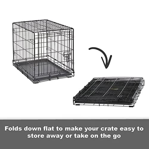 New World 36-Inch Double Door Dog Crate | 41-70 lbs, Durable Metal Wire, Rust-Resistant, Portable, Easy Setup thumbnail 5