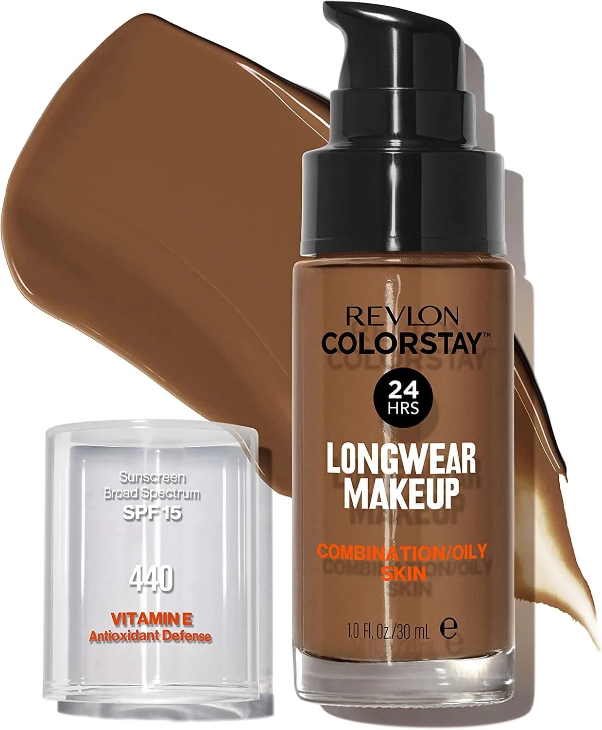 Revlon Colorstay Foundation for Combination/Oily Skin SPF 15, Mahogany, 30ml - view 2