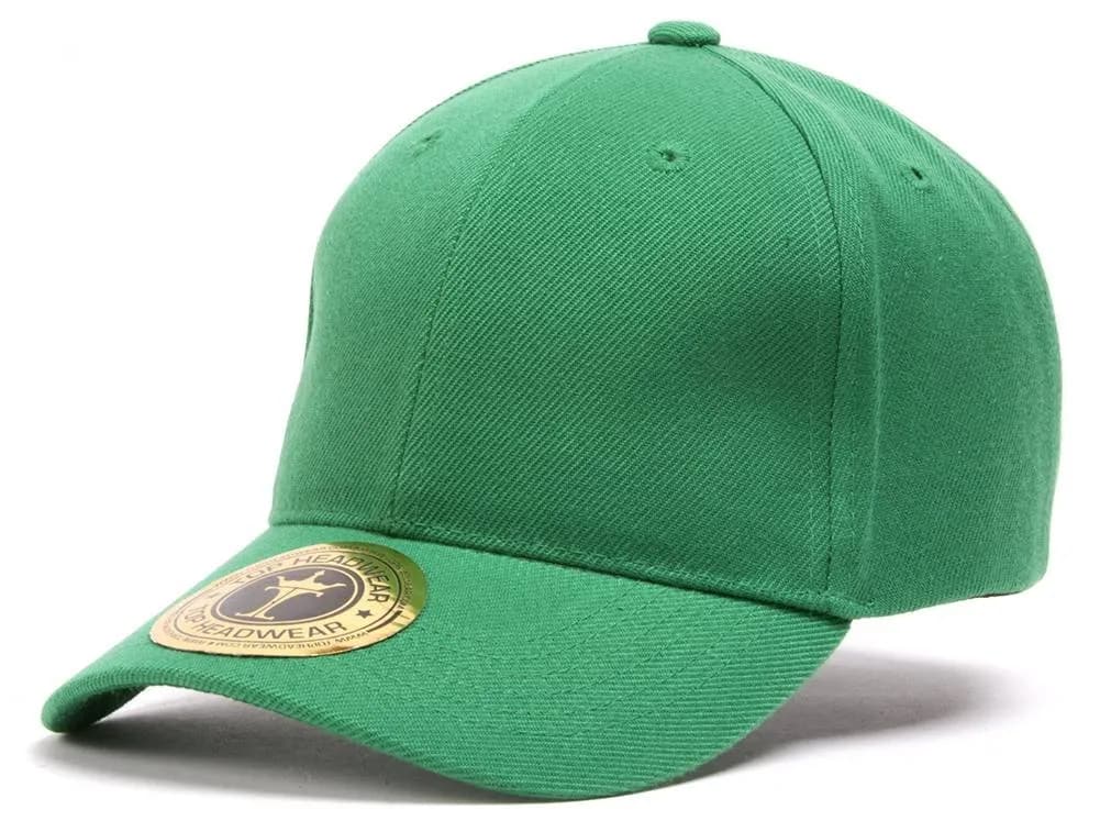 TOP HEADWEAR Adjustable Baseball Cap, Kelly Green | Classic Fit & Breathable Acrylic — Kelly Green