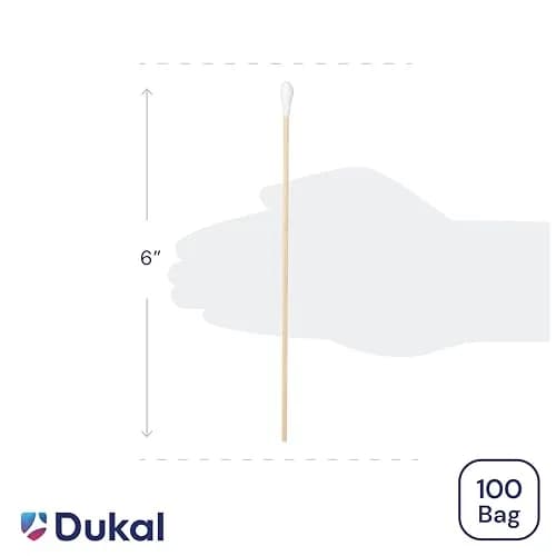 Dukal Non-Sterile Cotton Tipped Applicators 15 cm (6") | 1000 Count Pack for Medical Use thumbnail 2
