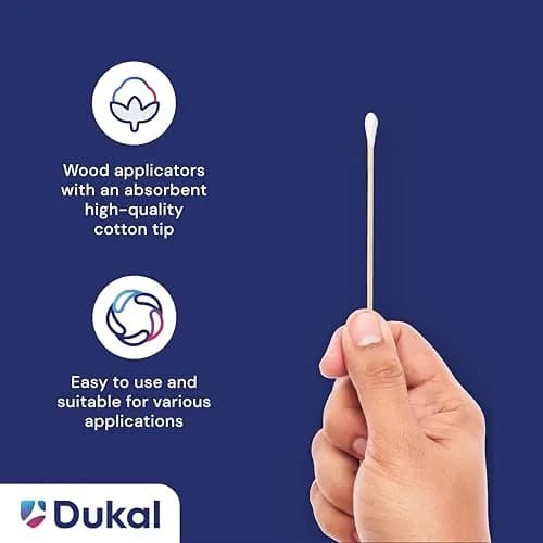 Dukal Non-Sterile Cotton Tipped Applicators 15 cm (6") | 1000 Count Pack for Medical Use thumbnail 3
