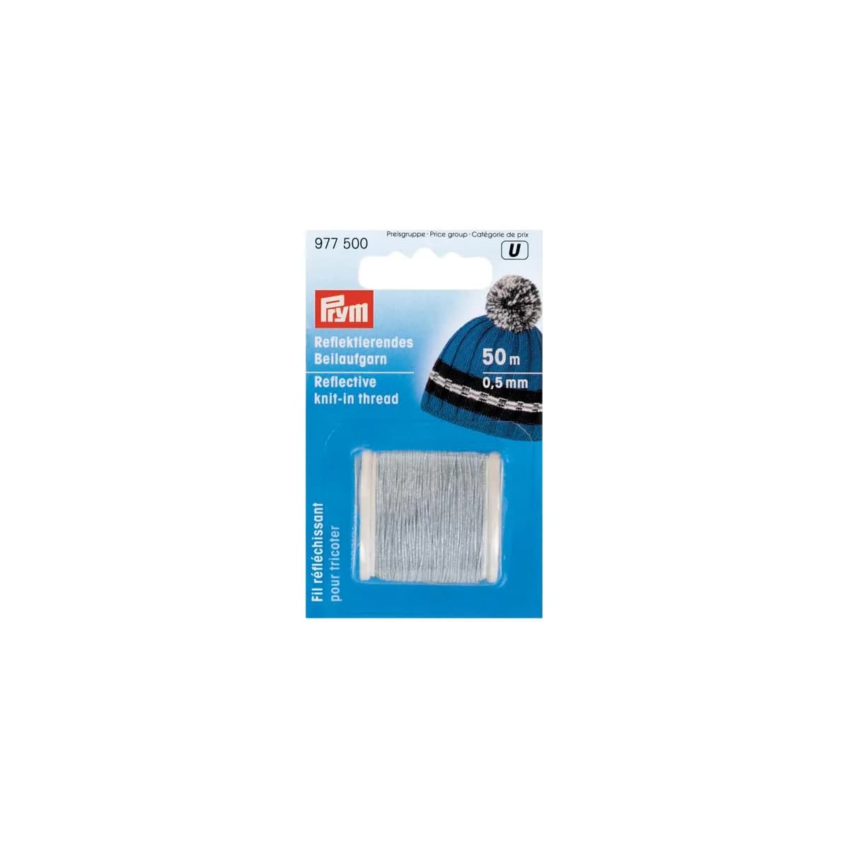 Prym Reflective Knit-in Thread 0.5mm | Polyester Blend, Multi-Colour, 50m