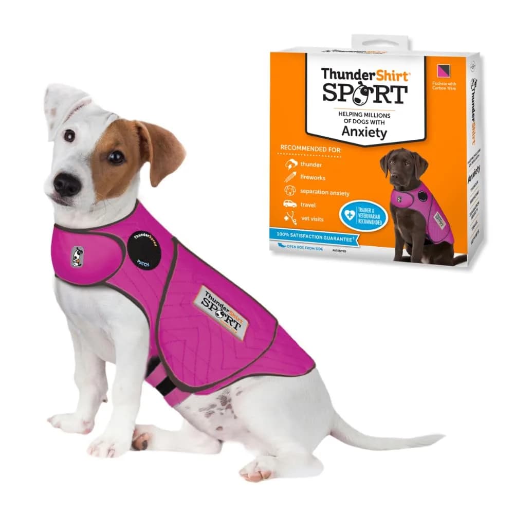 Thundershirt Dog Anxiety Vest Small Fuchsia Sport | Vet-Recommended Calming Pressure Technology - main product image