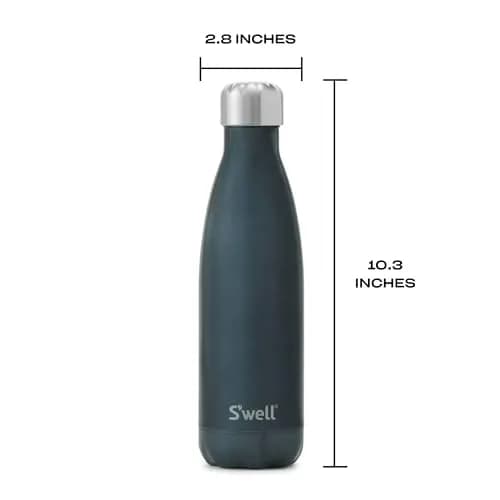 S'well Stainless Steel Water Bottle 17 oz Blue Suede | Keeps Drinks Cold 36h & Hot 18h, Triple-Layer Vacuum Insulation, Travel & Commuting thumbnail 5