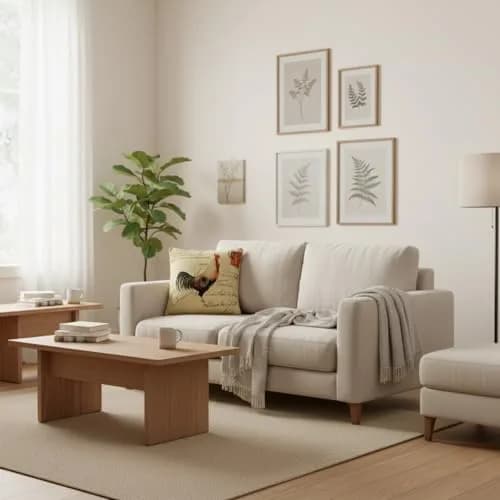 Tache Home Fashion 15051-1PC Cushion Cover | Postmarked with Love, 18x18 in, Cotton Blend thumbnail 2