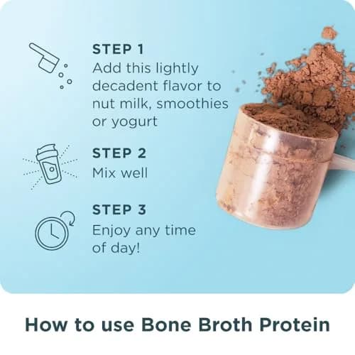 Ancient Nutrition Chocolate Bone Broth Protein Powder 17.8oz (808g) | 20g Protein Per Serving, Gluten-Free thumbnail 8