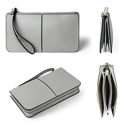 befen Genuine Leather Wristlet Clutch for Women | 21.6cm (8.5in) x 11.4cm (4.5in) x 2cm (0.8in) thumbnail 6