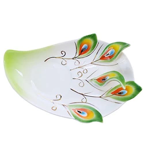 vanki Peacock Theme Porcelain Tea Cup and Saucer Set with Spoon, 200ml (6.8 Fl Oz) | Romantic Creative Present thumbnail 3