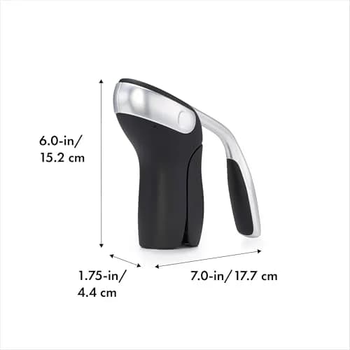 OXO Steel Vertical Lever Corkscrew with Removable Foil Cutter, Wine Opener | Effortless Bottle Opening (70-120 chars) thumbnail 2
