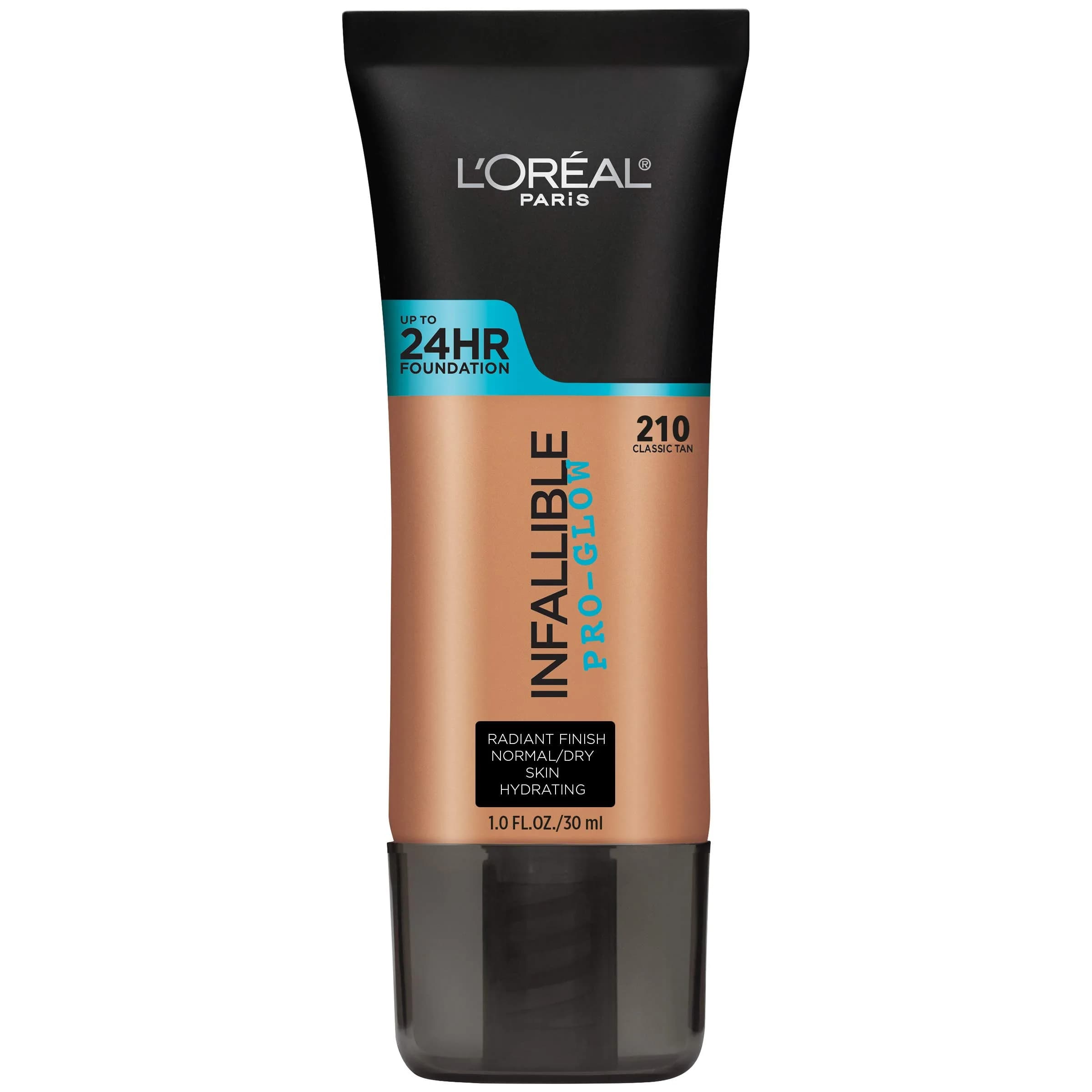 L'Oreal Paris Infallible Pro-Glow Foundation Natural Beige 29.57ml (1 fl oz) | Hydrating Glow Up to 24HR — Classic Tan