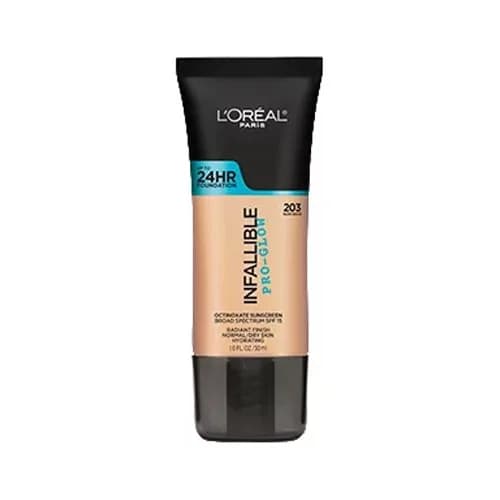 L'Oreal Paris Infallible Pro-Glow Foundation Natural Beige 29.57ml (1 fl oz) | Hydrating Glow Up to 24HR — Nude Beige