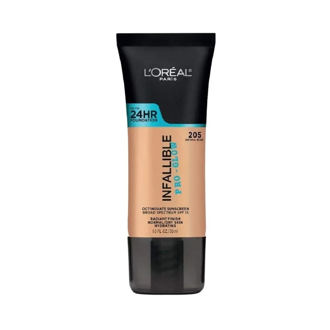 L'Oreal Paris Infallible Pro-Glow Foundation Natural Beige 29.57ml (1 fl oz) | Hydrating Glow Up to 24HR - main product image