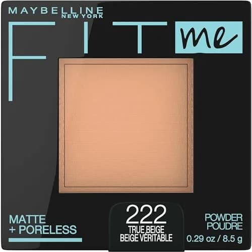 Maybelline Fit Me Matte + Poreless Pressed Powder, 222 True Beige, 8g (0.29 Oz) | Controls Shine thumbnail 1