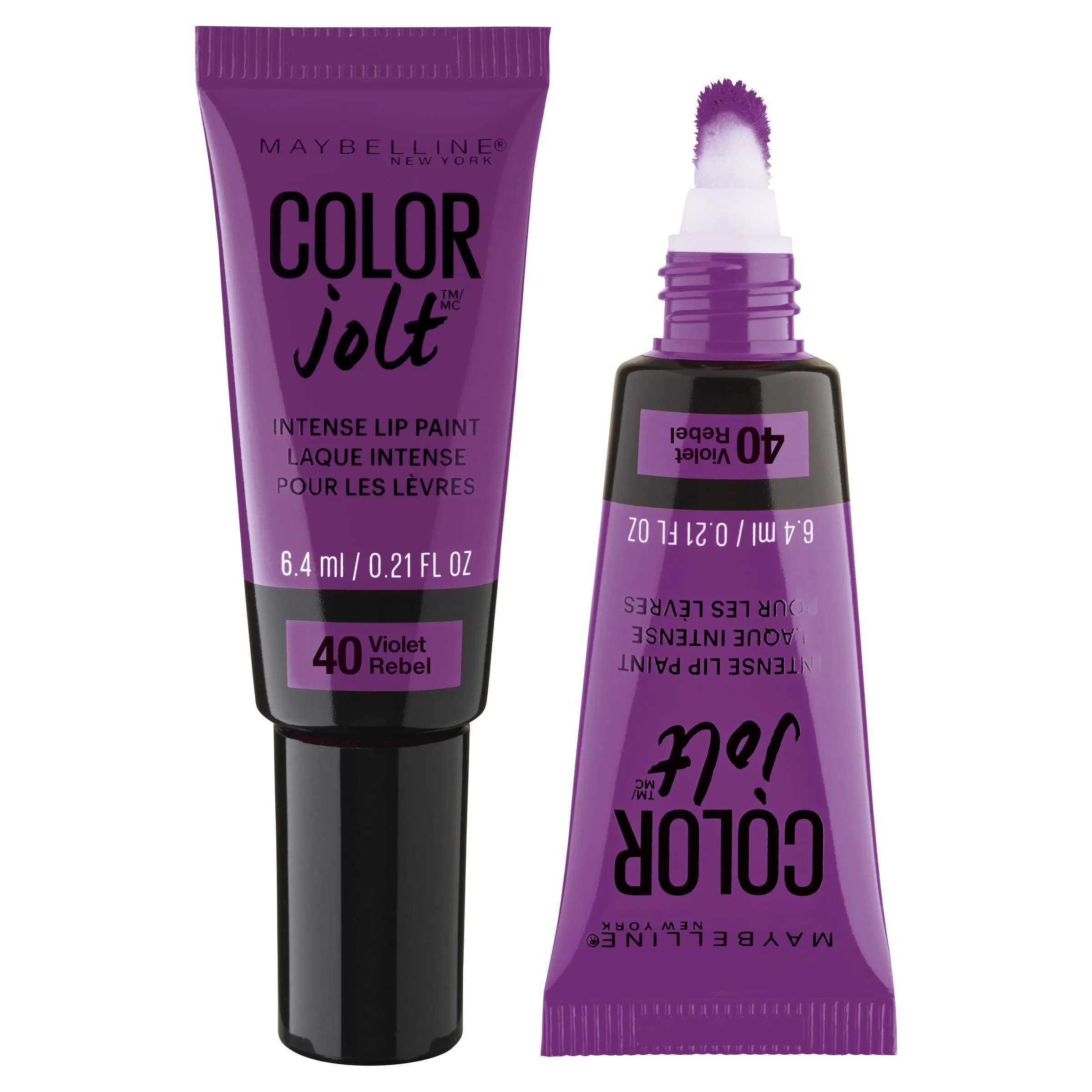 Maybelline Lip Studio Color Jolt Intense Lip Paint, Violet Rebel, 0.21 fl. oz. | Vibrant, high-pigment liquid lipstick for bold lips — Violet Rebel