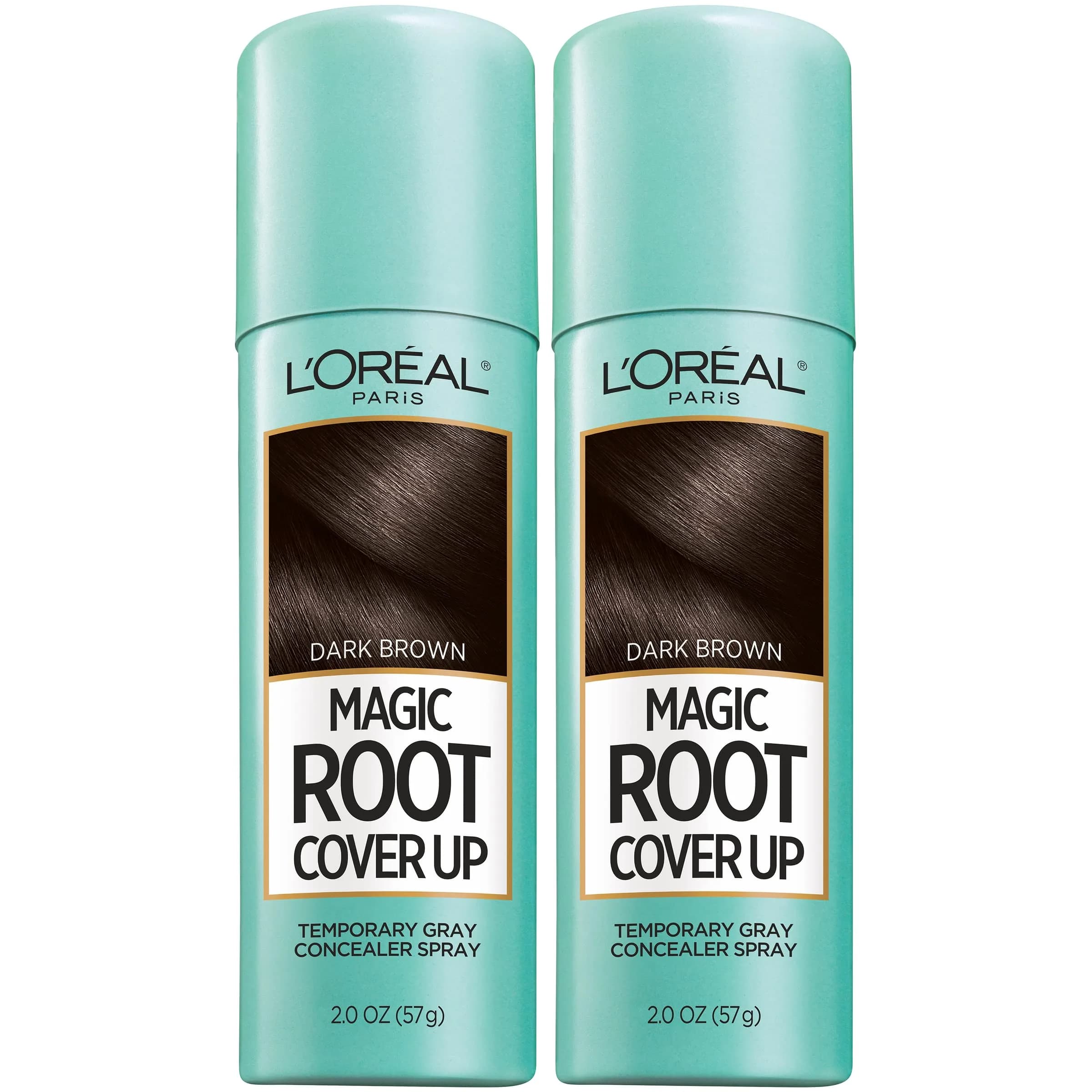 L'Oreal Paris Magic Root Cover Up Gray Hair Spray Dark Brown | 2 oz (59 ml) (2-Pack) - main product image