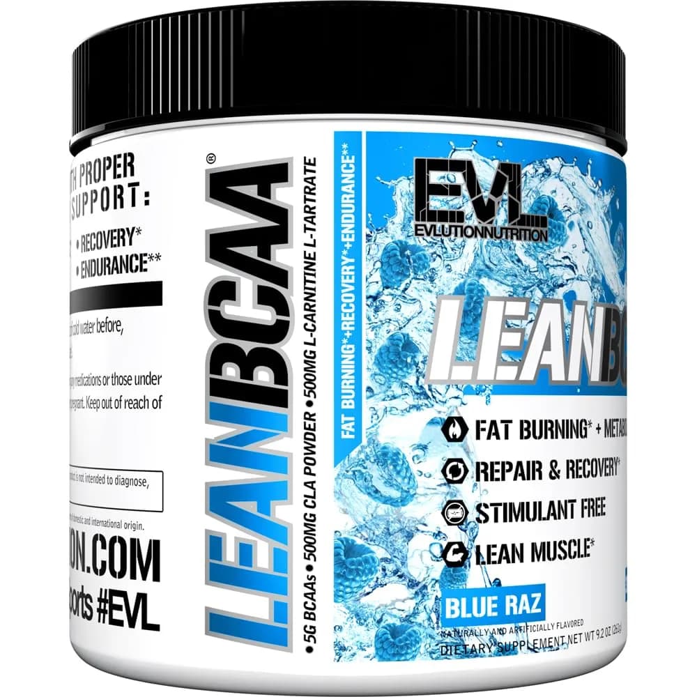Evlution EVL LeanBCAA Powder with CLA & Carnitine, 267g (8.4 oz) | Muscle Recovery & Fat Burn Support - view 5
