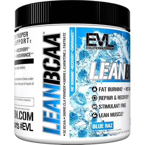 Evlution EVL LeanBCAA Powder with CLA & Carnitine, 267g (8.4 oz) | Muscle Recovery & Fat Burn Support thumbnail 5