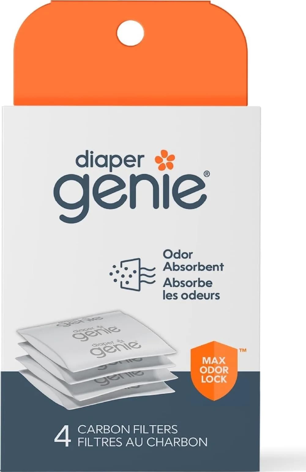 Diaper Genie Carbon Filter 4-Pack | Odor Eliminator for Diaper Pails | 10.6 cm (4.2 in) Filter - main product image