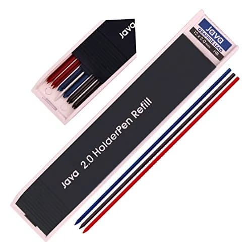 Morning Glory 2.0mm Lead Holder Pen Mechanical Pencil Set | 3 Pens + 12 Leads (Red, Blue, Black) thumbnail 5