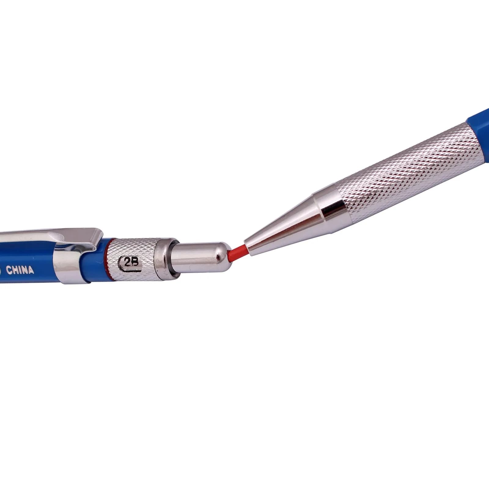 Morning Glory 2.0mm Lead Holder Pen Mechanical Pencil Set | 3 Pens + 12 Leads (Red, Blue, Black) - view 4