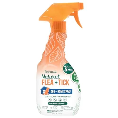 TropiClean Maximum Strength Flea Spray for Dogs & Home 16oz | Natural Flea & Tick Control thumbnail 1