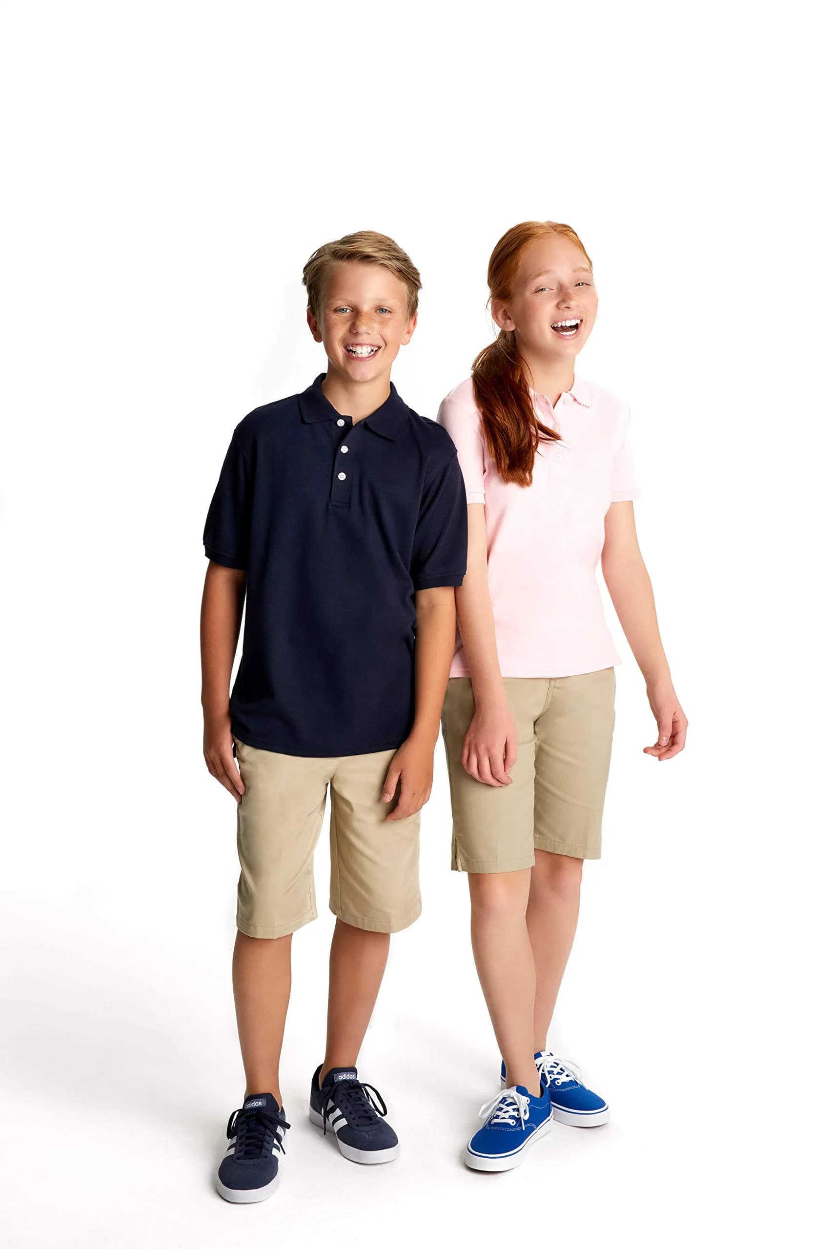 French Toast Girls' Picot Collar Polo Short Sleeve Shirt (Kids 4-5), Royal, Cotton Blend, Fade Resistant thumbnail 2